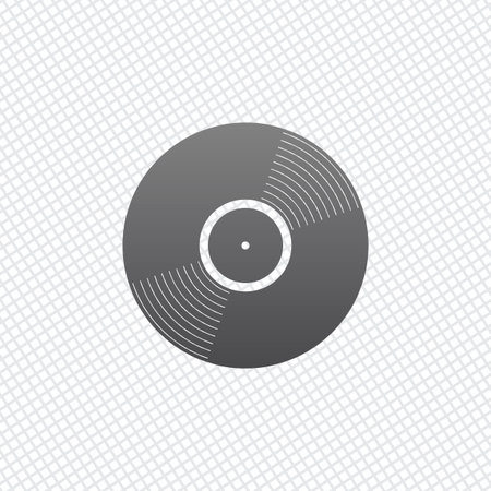 vinyl icon. On grid backgroundのイラスト素材
