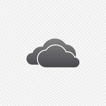 cloudy weather icon. On grid backgroundのイラスト素材