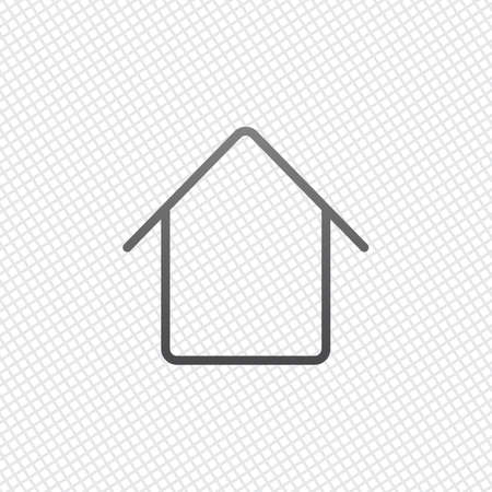 Simple house icon. On grid backgroundのイラスト素材