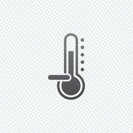 Thermometer, cold. subzero temperature. On grid background