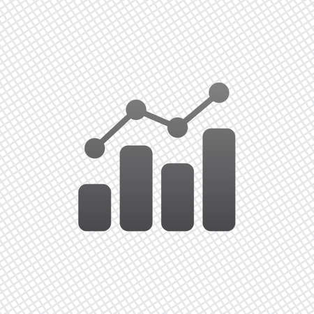 finance grapgic, grow. On grid backgroundのイラスト素材