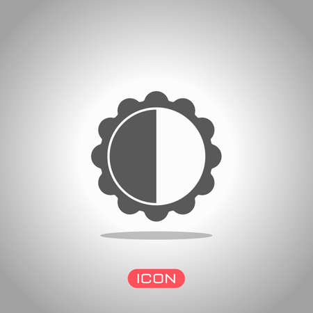 brightness. simple silhouette. Icon under spotlight. Gray backgroundのイラスト素材