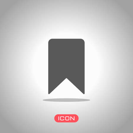 simple bookmark icon. Icon under spotlight. Gray backgroundのイラスト素材