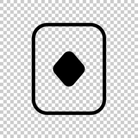 Diamonds, playing card game. Black symbol on transparent backgroundのイラスト素材