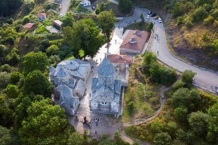 Dilijan Haghartsin monastery in the forested mountains of Armenia. Top viewの写真素材