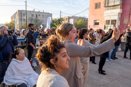 Jerusalem, April 3, 2025: A construction company launches an urban renewal project with demolition...