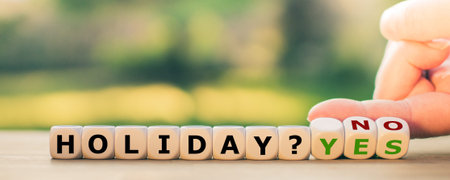 Holidays during the corona crisis? Hand turns dice and changes the expression holiday? yes to...
