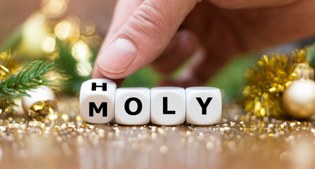 Dice form the expression 'holy moly'.の写真素材