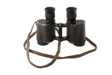 army soviet field glasses 1945 on white backgroundの写真素材