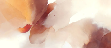 delicate watercolor composition with splash stains on a light backgroundの写真素材