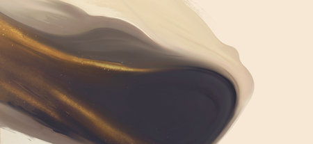 golden abstract elements on a stylish background with a watercolor brushstrokeの写真素材