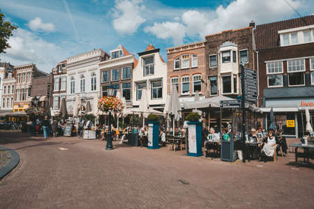 Gouda, Netherlands - July 20, 2020: Markt square in Gouda, Netherlandsのeditorial素材