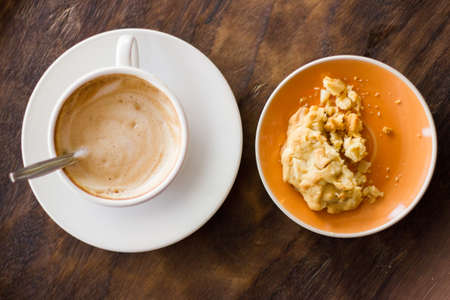 hot coffee and cookieの写真素材