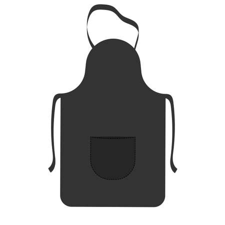 Kitchen apron in black colorのイラスト素材