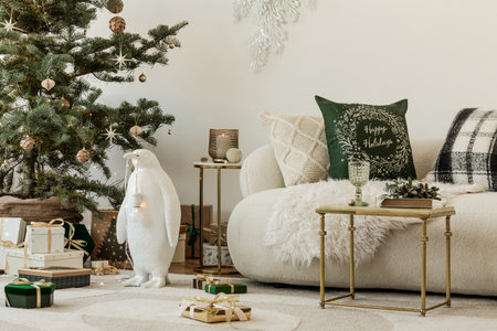 Christmas Living Room Interiorの写真素材