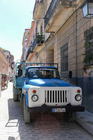Russian truck on the street, Cuba, Havanaのeditorial素材