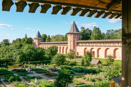 Apothecary garden and wall of the Saviour Monastery of St. Euthymius (Spaso-Evfimiev Monastery),...