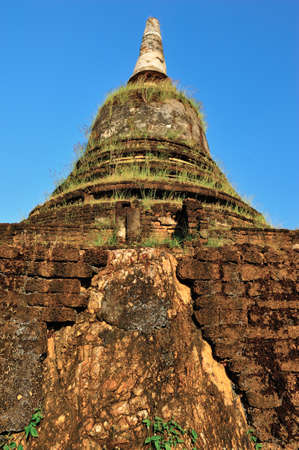 Old pagoda in Sukhothaiの写真素材