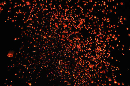 Floating lamp in Chiangmai, Thailandの写真素材