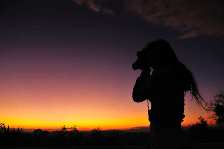 Twilight lady photographerの写真素材