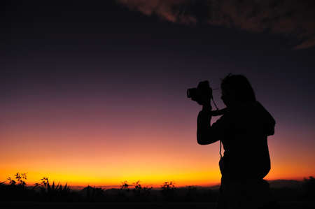 Twilight lady photographerの写真素材