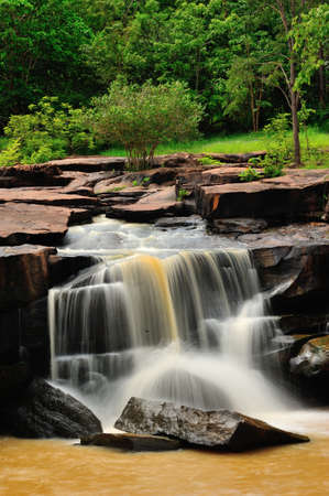 Tad tone waterfall at Chaiyaphum in Thailandの写真素材