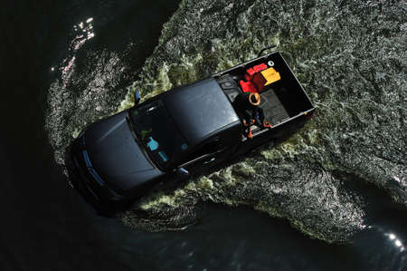 Big disaster flood in Bangkok, Thailand, Nov 9 2011のeditorial素材