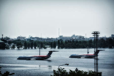 Big disaster flood in Bangkok, Thailand, Nov 9 2011