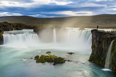 Beautiful Godafoss waterfall in Icelandの写真素材