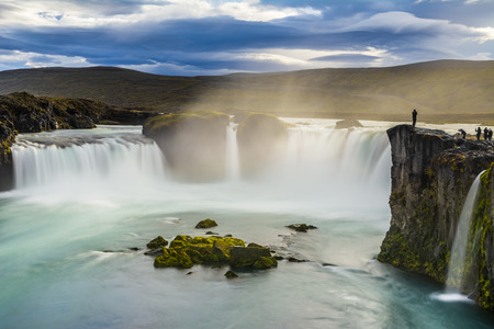 Beautiful Godafoss waterfall in Icelandの写真素材