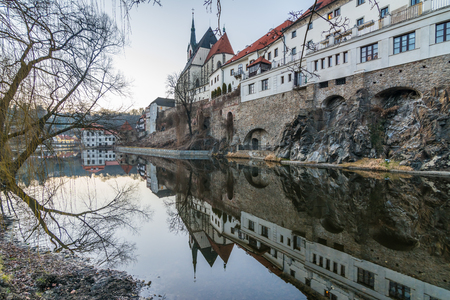 Panoramic view of Cesky Krumlov, Czech Republicの写真素材
