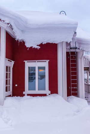 Nice house During the winter Finnishのeditorial素材