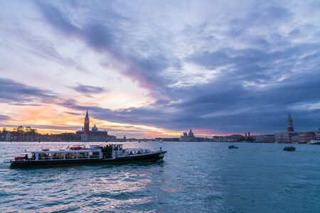 Beautiful sunset in Veniceの写真素材