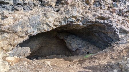 Amazing lava cave at Dimmuborgir area in Myvatn lake, Icelandの写真素材