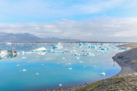 Amazing landscape of Icebergs in Jokulsarlon glacial lake, Iceland
