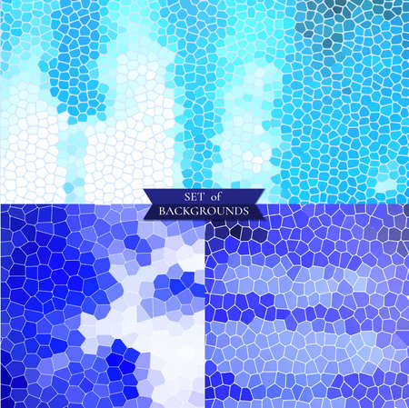 Set of backgrounds geometric textures vectorのイラスト素材