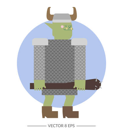 Flat style fantasy monster.のイラスト素材