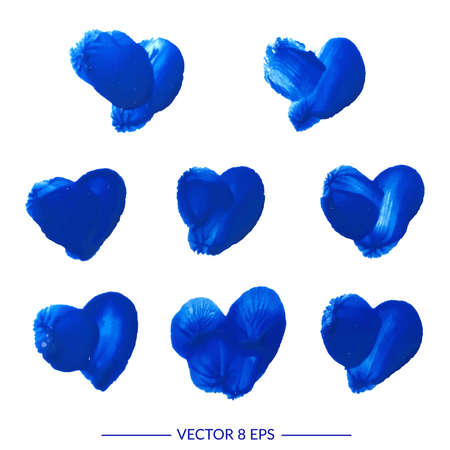 Vector hand drawn blots isolated on white background.のイラスト素材