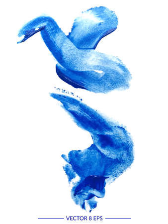 Blue vector blot isolated on white background.のイラスト素材