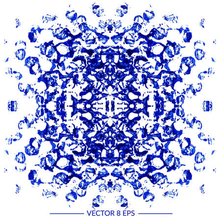 Hand drawn vector seamless pattern. Watercolor indigo pattern for design, textile, wallpaper, decoration, wrapping paper and other.のイラスト素材