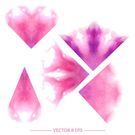 Vector hand drawn watercolor mandala pattern. Beautiful gentle geometric colorful watercolor mandala for invitations, postcards, business cards and others.のイラスト素材