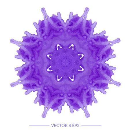 Vector hand drawn watercolor mandala pattern. Beautiful gentle geometric colorful watercolor mandala for invitations, postcards, business cards and others.のイラスト素材