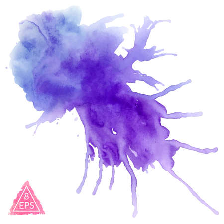 Vector watercolor blot. Hand drawn blot on white background for your design. Save the Date, postcard, banner, logo.のイラスト素材