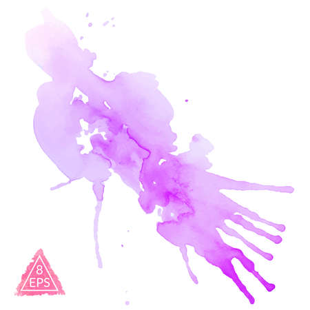 Vector watercolor blot. Hand drawn blot on white background for your design. Save the Date, postcard, banner, logo.のイラスト素材