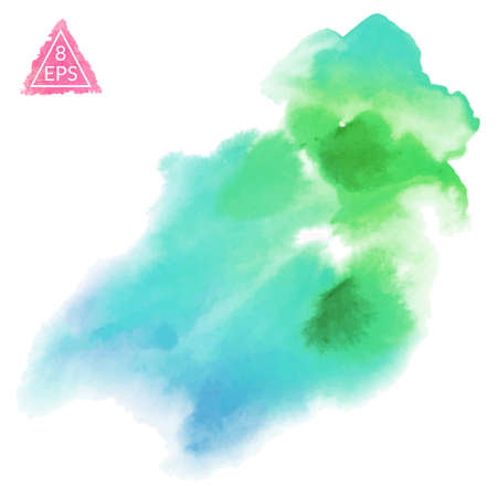 Vector watercolor blot. Hand drawn blot on white background for your design. Save the Date, postcard, banner, logo.のイラスト素材