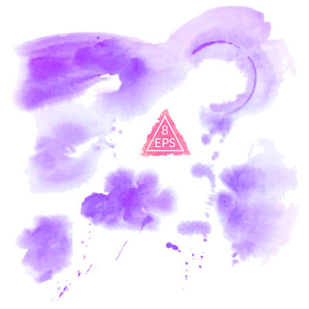 Vector watercolor blot. Hand drawn blot on white background for your design. Save the Date, postcard, banner, logo.のイラスト素材