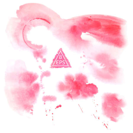 Vector watercolor blot. Hand drawn blot on white background for your design. Save the Date, postcard, banner, logo.のイラスト素材