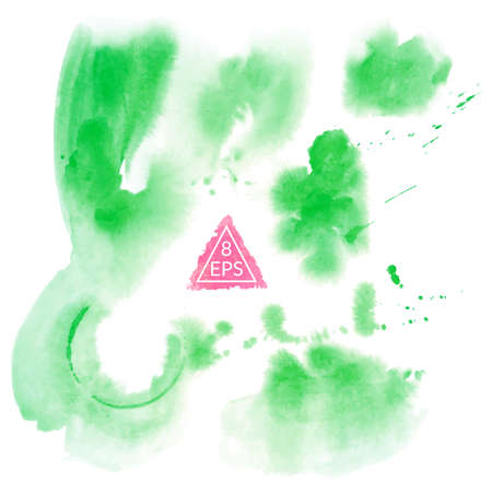 Vector watercolor blot. Hand drawn blot on white background for your design. Save the Date, postcard, banner, logo.のイラスト素材