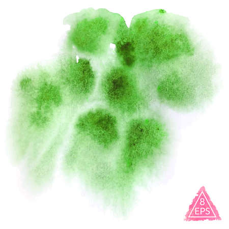 Vector watercolor blot. Hand drawn blot on white background for your design. Save the Date, postcard, banner, logo.のイラスト素材