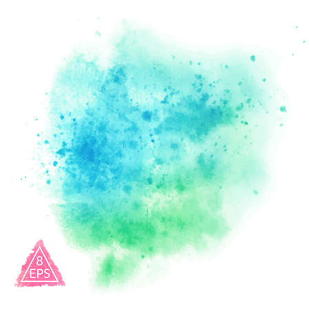 Vector watercolor blot. Hand drawn blot on white background for your design. Save the Date, postcard, banner, logo.のイラスト素材